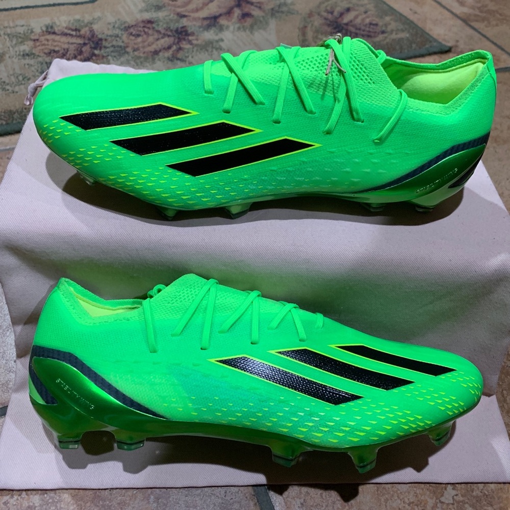 ADIDAS MEN'S X SPEEDPORTAL.1 FG SOLAR GREEN/BLACK” - Picture 6 of 13